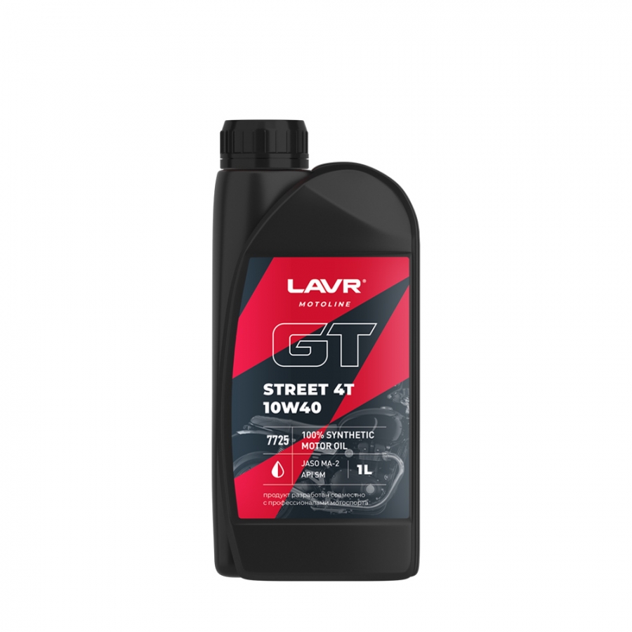 LAVR моторное масло GT STREET 4T 10W-40, 1 л  